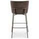 Early Dark Brown Upholstered Bar Stool