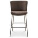 Early Dark Brown Upholstered Bar Stool