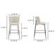 Early Beige Performance Fabric Upholstered Bar Stool