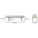 Carson Beige Performance Fabric Upholstered Dining Bench