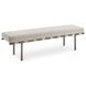 Carson Beige Performance Fabric Upholstered Dining Bench