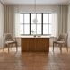 Joyce Light Brown Performance Fabric Upholstered Dining Chair Set of 2
