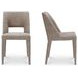 Joyce Light Brown Performance Fabric Upholstered Dining Chair Set of 2