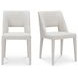Joyce Beige Performance Fabric Upholstered Dining Chair Set of 2