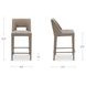 Joyce Light Brown Performance Fabric Upholstered Counter Height Stool