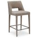 Joyce Light Brown Performance Fabric Upholstered Counter Height Stool