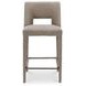 Joyce Light Brown Performance Fabric Upholstered Counter Height Stool