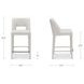 Joyce Beige Performance Fabric Upholstered Counter Height Stool