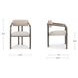 Cassidy Beige and Brown Performance Fabric Upholstered Dining Chair