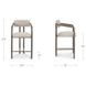 Cassidy Brown Leather Upholstered Counter Height Stool
