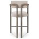 Cassidy Brown Leather Upholstered Counter Height Stool