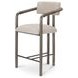 Cassidy Brown Leather Upholstered Counter Height Stool