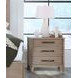 Breckenridge Medium Brown 3 Drawer Nightstand with USB Charging and LED