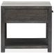Plum Creek Ravenwood Black and White Rectangular Marble Top End Table
