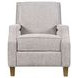 York Gray Recliner Accent Chair with Nailhead Trim