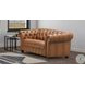 Haworth Saddle Brown Leather 70" Loveseat