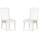 Silverwillow Beige Upholstered Slat Back Side Chair Set of 2