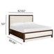 Llewellyn Columbian Walnut and Cream Queen Upholstered Panel Bed