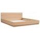 Round Off Light Brown Queen Platform Bed