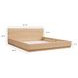 Round Off Light Brown King Platform Bed