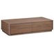 Round Off Walnut Brown Rectangular Coffee Table