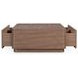 Round Off Walnut Brown Rectangular Coffee Table
