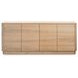 Round Off Natural Oak 4 Door Sideboard