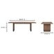 Round Off Walnut 88" Rectangular Dining Table