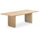 Round Off Natural Oak 88" Rectangular Dining Table