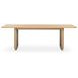 Round Off Natural Oak 88" Rectangular Dining Table