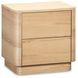 Round Off Natural Oak 2 Drawer Tall Nightstand