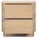 Round Off Natural Oak 2 Drawer Tall Nightstand