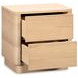 Round Off Natural Oak 2 Drawer Tall Nightstand