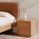 Round Off Natural Oak 2 Drawer Tall Nightstand