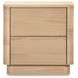 Round Off Natural Oak 2 Drawer Tall Nightstand