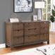 Milan Brown 6 Drawer Dresser and Mirror