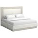 Cotiere Cream Linen Upholstered King Panel Bed