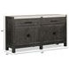 Plum Creek Ravenwood Black and White 4 Door Marble Top Sideboard