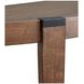 Kaysen Wallaby and Matte Black Demilune Sofa Table