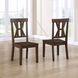 Auburn Dark Brown Slat Back Side Chair Set of 2