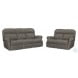 Mcgwire Gray Leather Power Reclining Loveseat