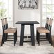 Aubrey Black and Beige Counter Height Chair Set of 2