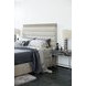 Linea Black Forest Marble And Textured Graphite Metal Nightstand