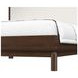 Verge Handcrafted Walnut and Cream Queen Upholstered Panel Bed