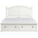 Crownfall Whisper White and Cerused Nutmeg Queen Storage Panel Bed