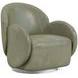 Rothko Uph Pale Green Leather Upholstered Swivel Accent Chair