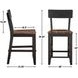 Bermuda Black 24" Short Back Counter Height Stool Set of 2