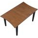 Joplin Walnut and Ebony 62" Extendable Rectangular Dining Table