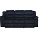 Willow Black 86" Sofa with Dual Recliner