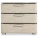 Corinne Beige 3 Drawer Nightstand with USB Port